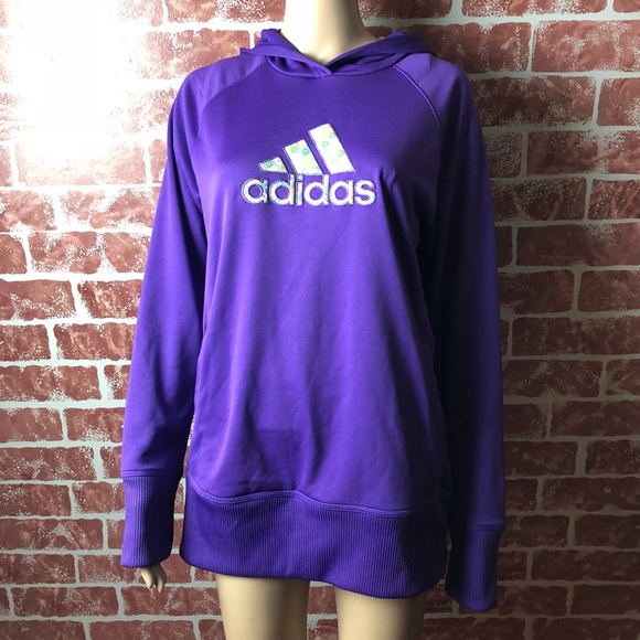 adidas Tops - Adidas Sweatshirt/Hoodie Purple & graphic design